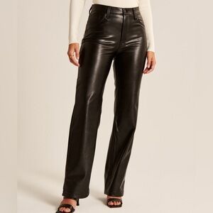 Abercrombie Curve Love Vegan Leather 90s Relaxed High Rise Size 18R